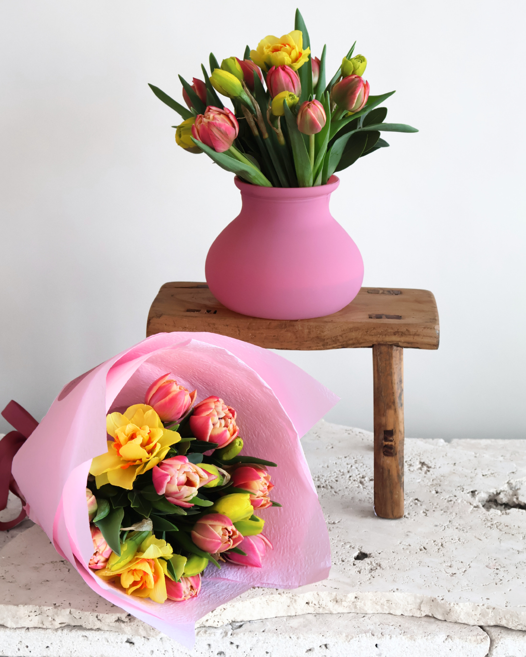 WEEKEND SPECIAL: DOUBLE DELIGHT - TULIPS & DAFFODILS BOUQUET