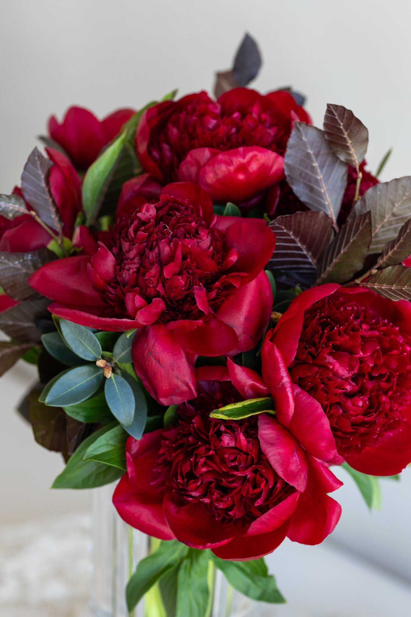 CRIMSON KISS PEONY BOUQUET
