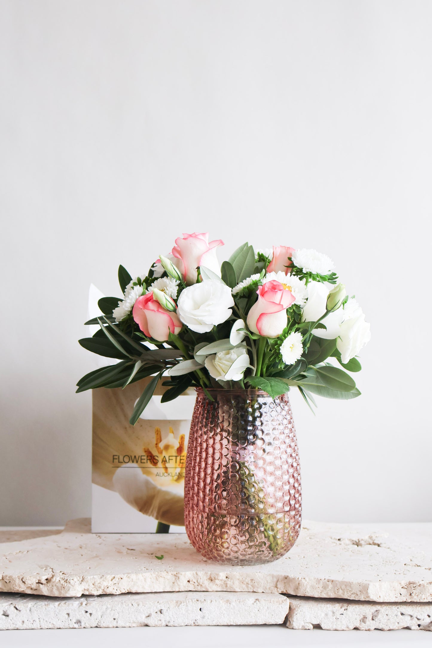 PRE-VALENTINE'S SPECIAL:  ROSES, LISIANTHUS & DAISY BOUQUET