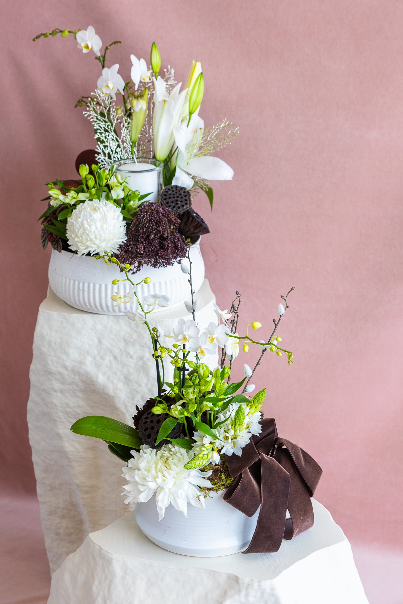 GILDED CHRISTMAS POT ET FLEUR