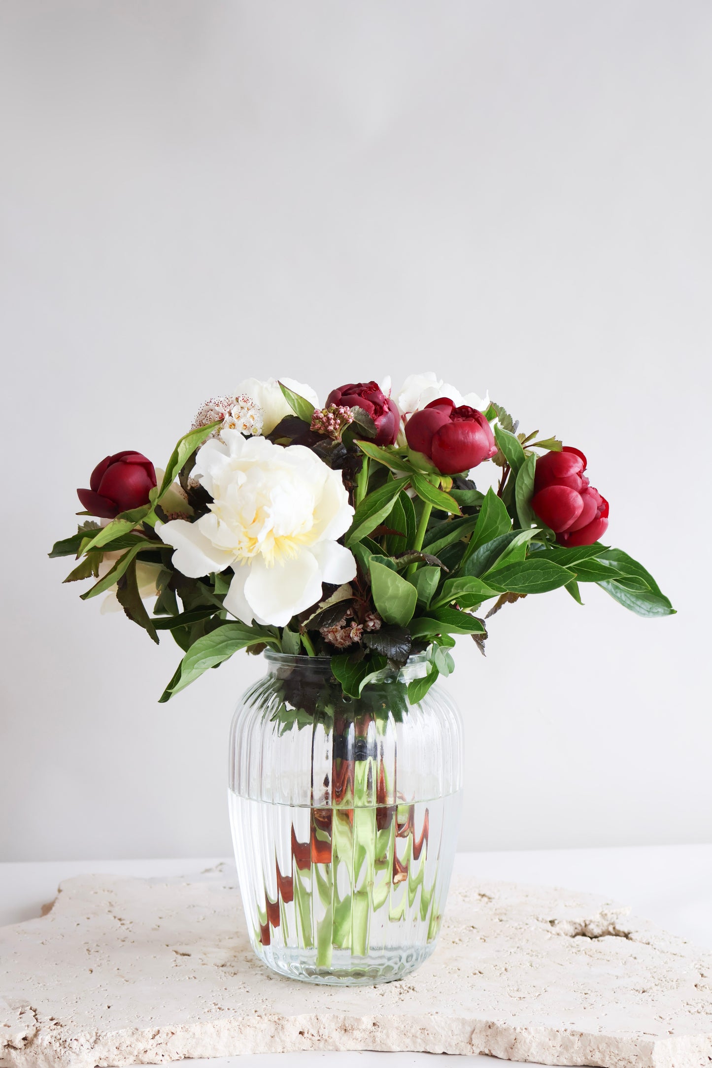 WEEKEND SPECIAL:  RED CHARM & WHITE PEONY BOUQUET