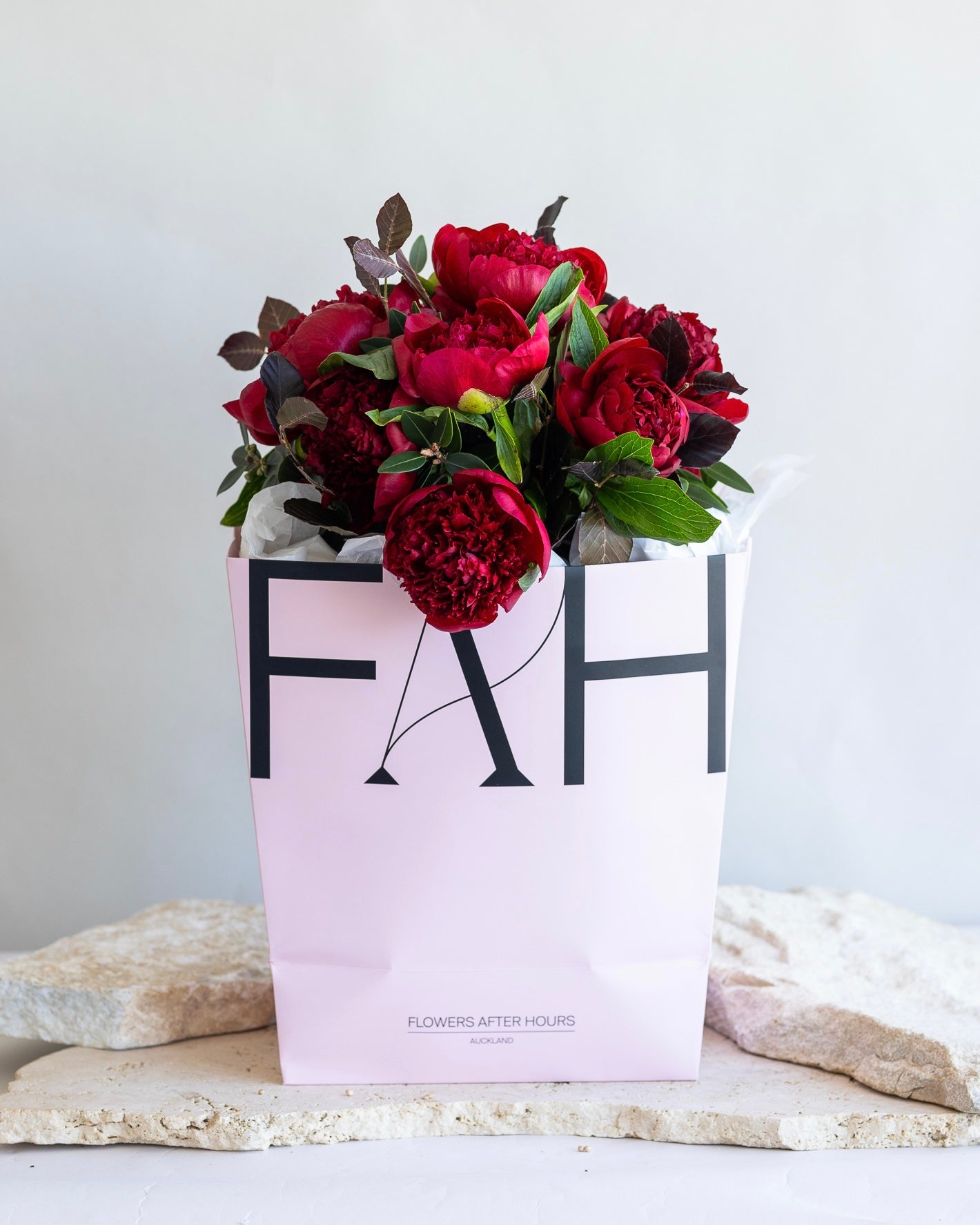 CRIMSON KISS PEONY BOUQUET