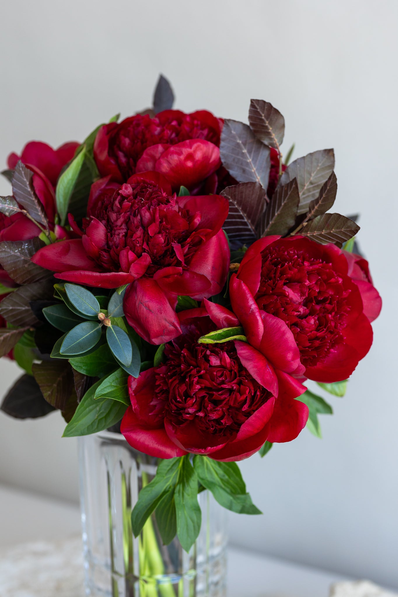 CRIMSON KISS PEONY BOUQUET