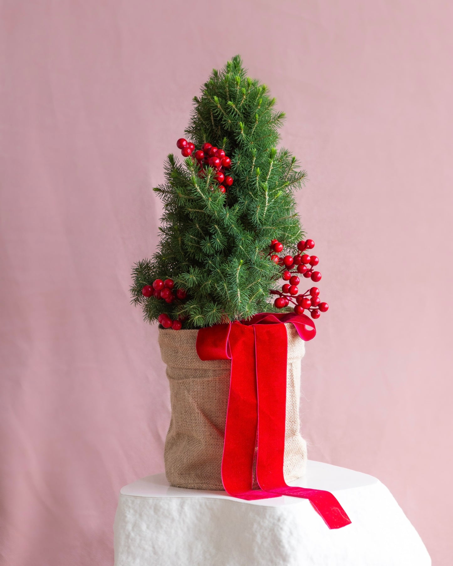 PETITE LIVING RIBBON CHRISTMAS TREE
