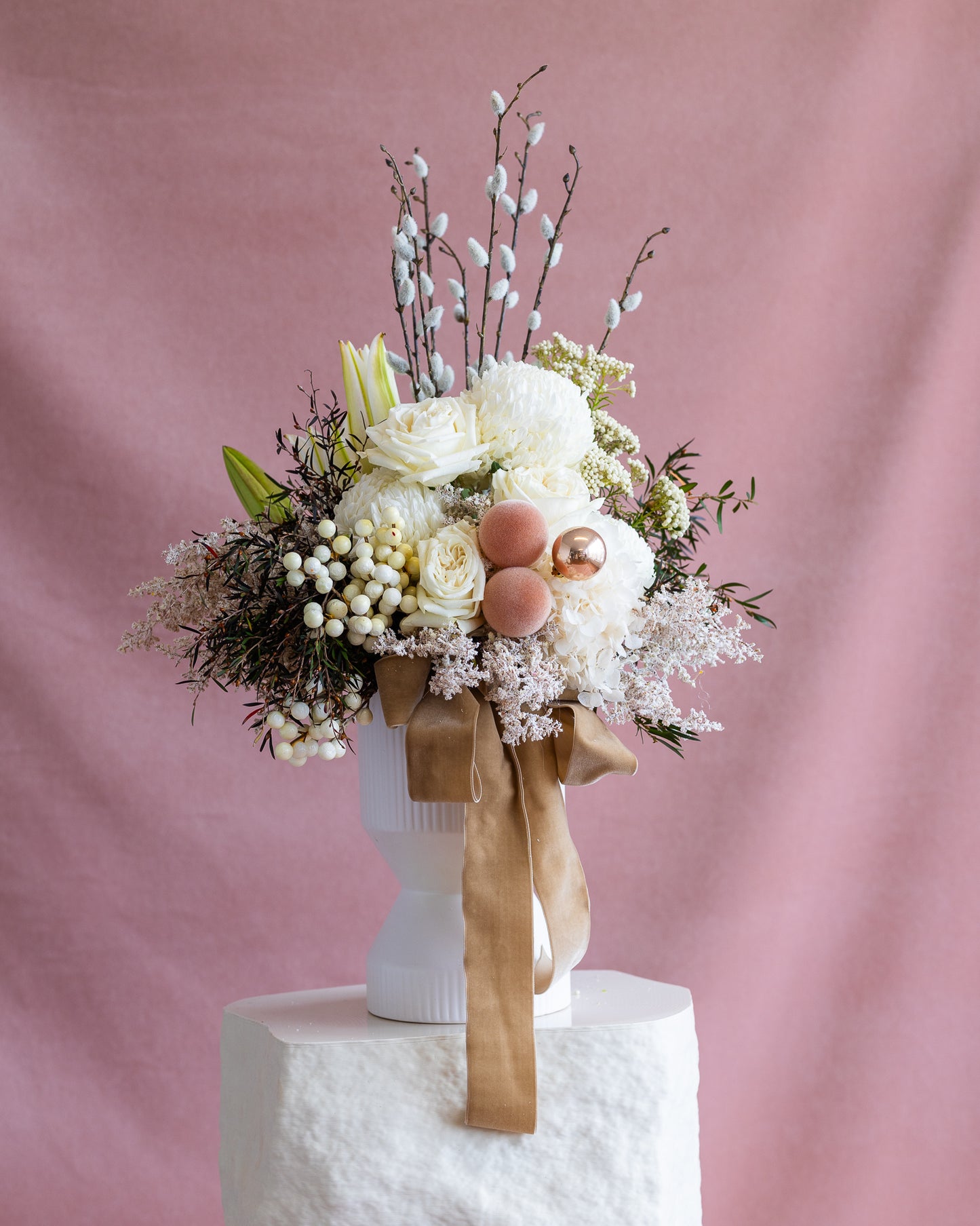 ALMOND NOUGAT VASE ARRANGEMENT