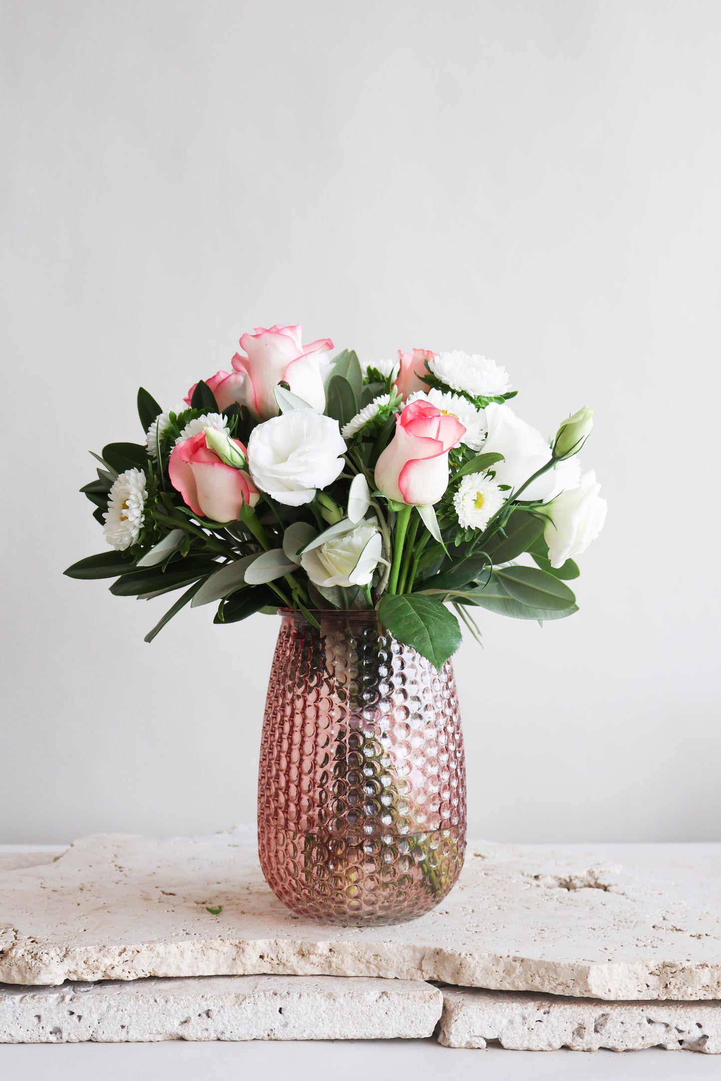 PRE-VALENTINE'S SPECIAL:  ROSES, LISIANTHUS & DAISY BOUQUET