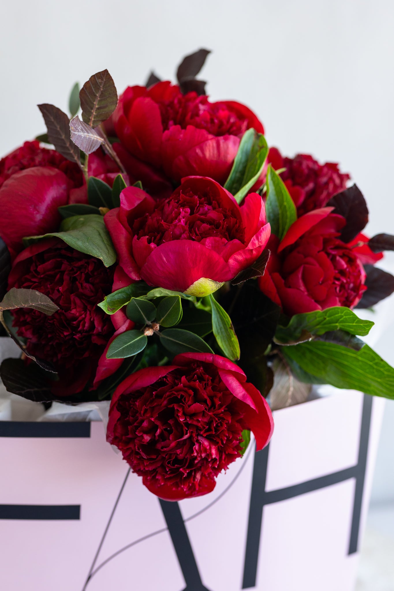 CRIMSON KISS PEONY BOUQUET