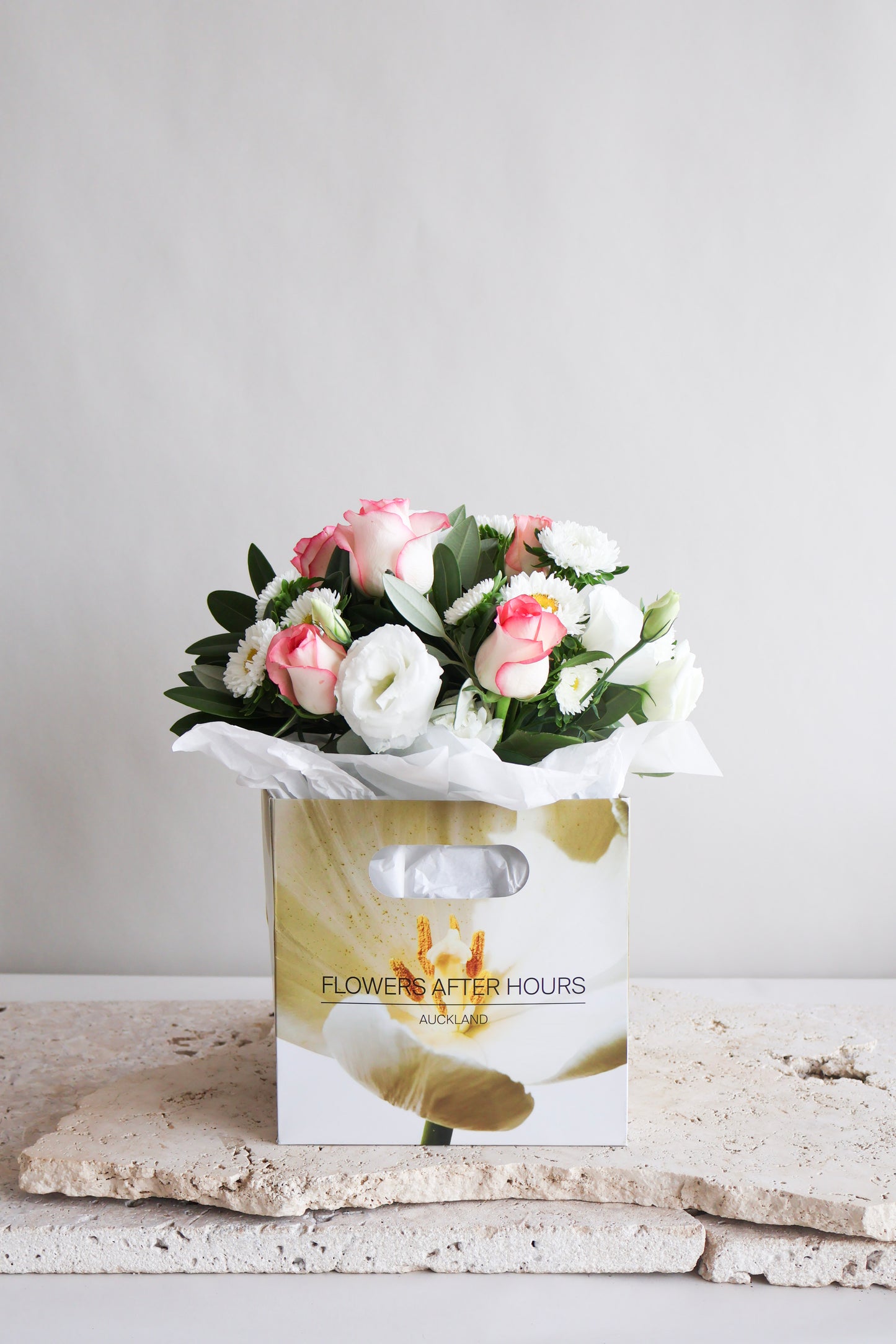 PRE-VALENTINE'S SPECIAL:  ROSES, LISIANTHUS & DAISY BOUQUET